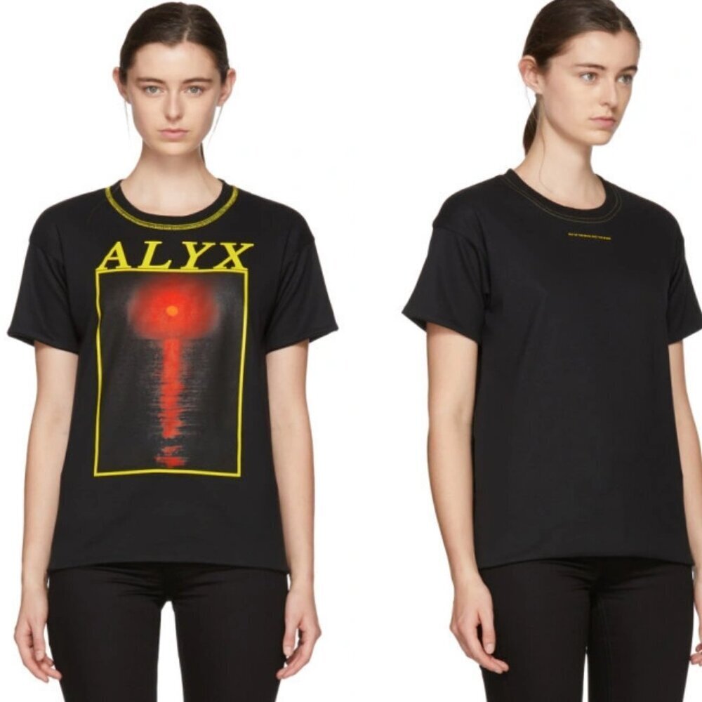 1017 ALYX 9SM Reversible Black Red Sun T-Shirt in Black XS